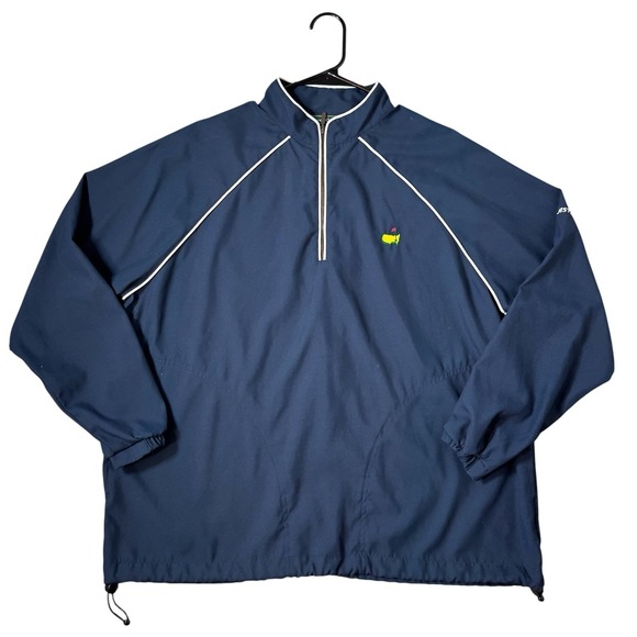 Masters Other - Masters Collection 1/4 Zip Windbreaker Jacket Mens Small Navy Oversized Golf